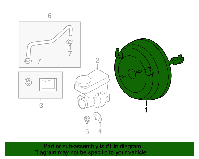20122016 Subaru Brake Booster 26402FJ010 Subaru Parts Plus