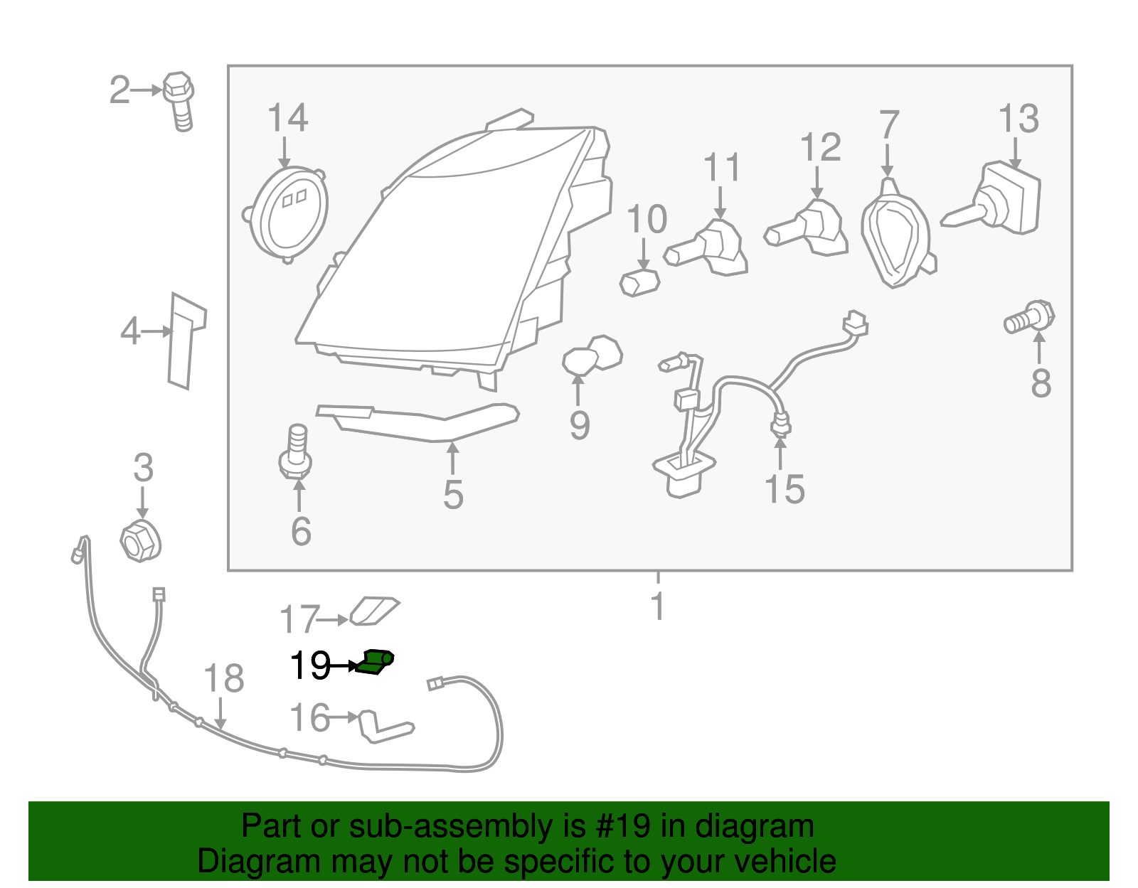 Headlamp Washer Hose Clip - GM (90508376)