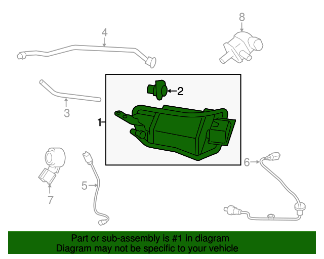 7774002220 Vapor Canister 20142019 Toyota Corolla Brantford