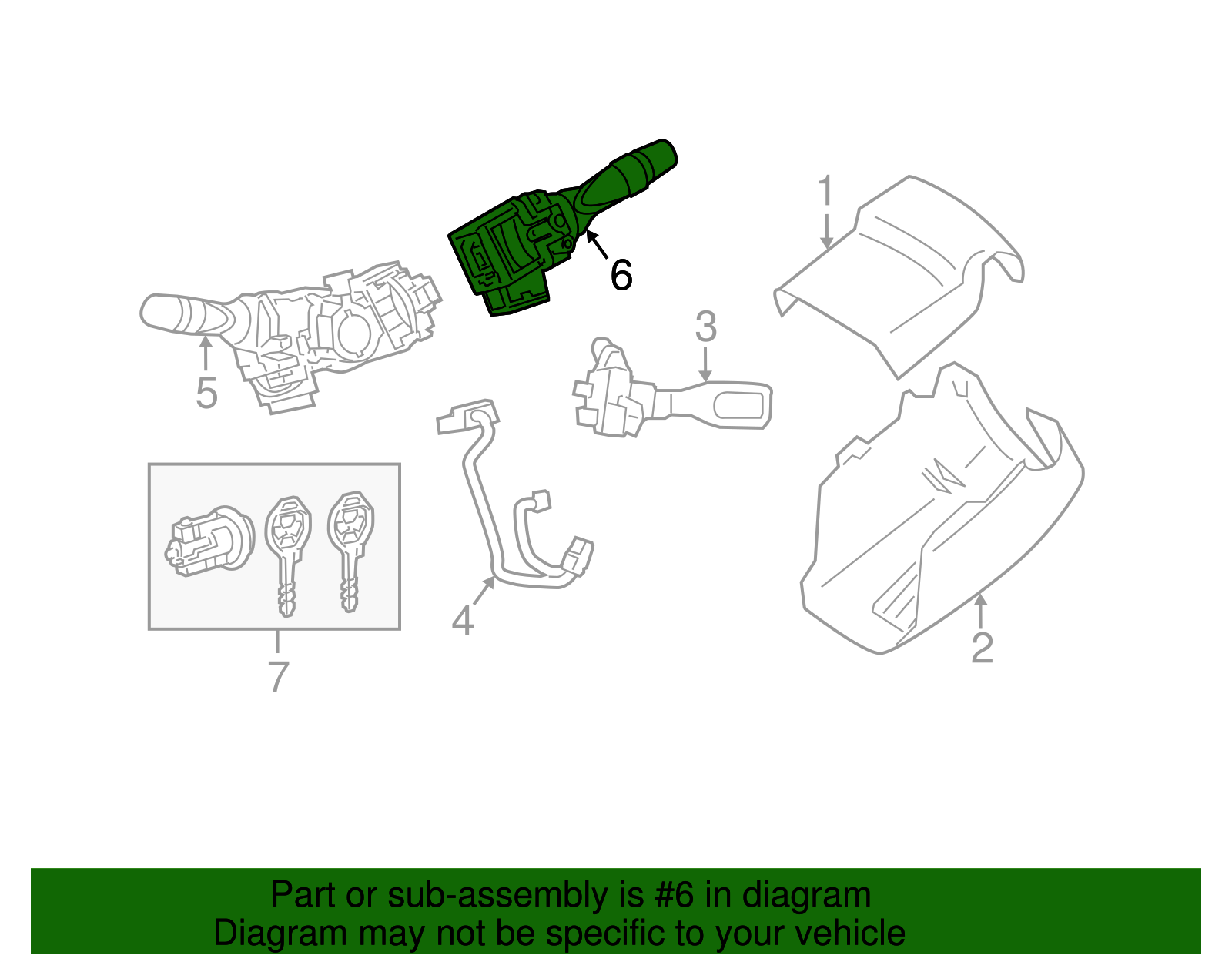 Windshield Wiper Switch - Toyota (84652-06240)