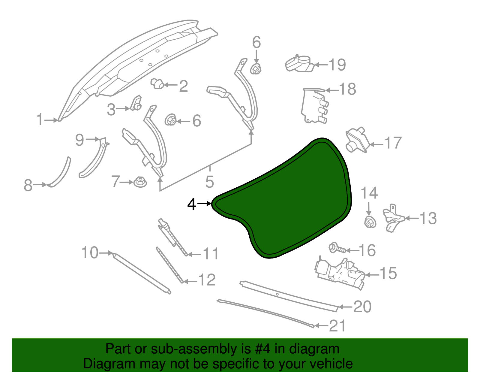 Weatherstrip - Ford (GD9Z-5443720-B)