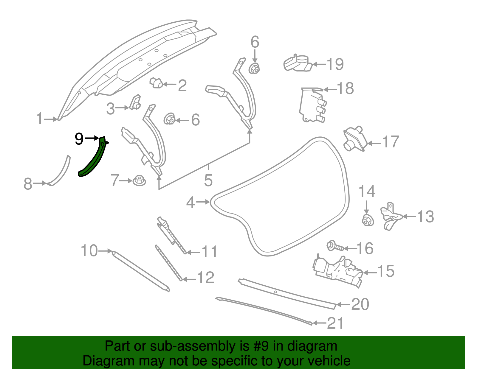 Hinge Cover - Ford (GD9Z-5442872-BA)