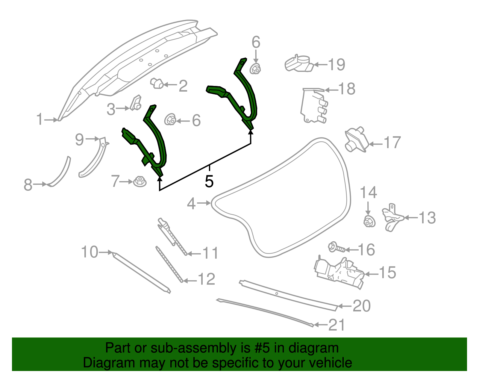 Hinge - Ford (GD9Z-5442700-A)