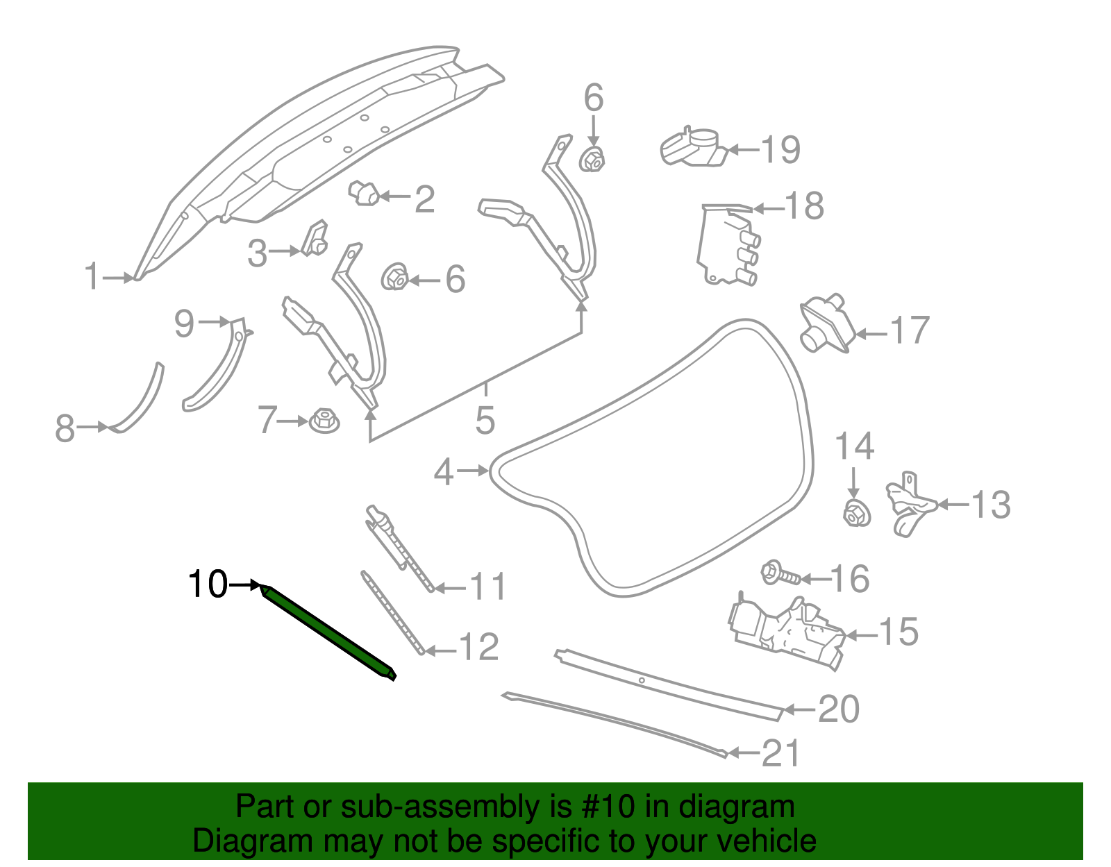 Support Strut - Ford (GD9Z-54406A10-A)