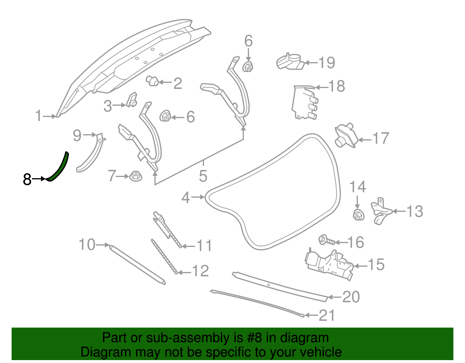 Hinge Cover - Ford (GD9Z-5442872-AB)