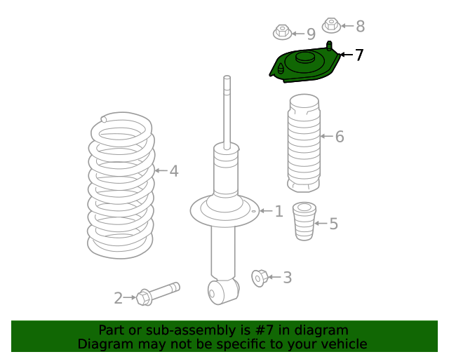20192023 Subaru Ascent Strut Mount 20370XC00A Subaru Parts Store