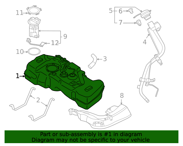 20202022 Nissan Sentra Fuel Tank 172026LB0A Nissan Parts Plus