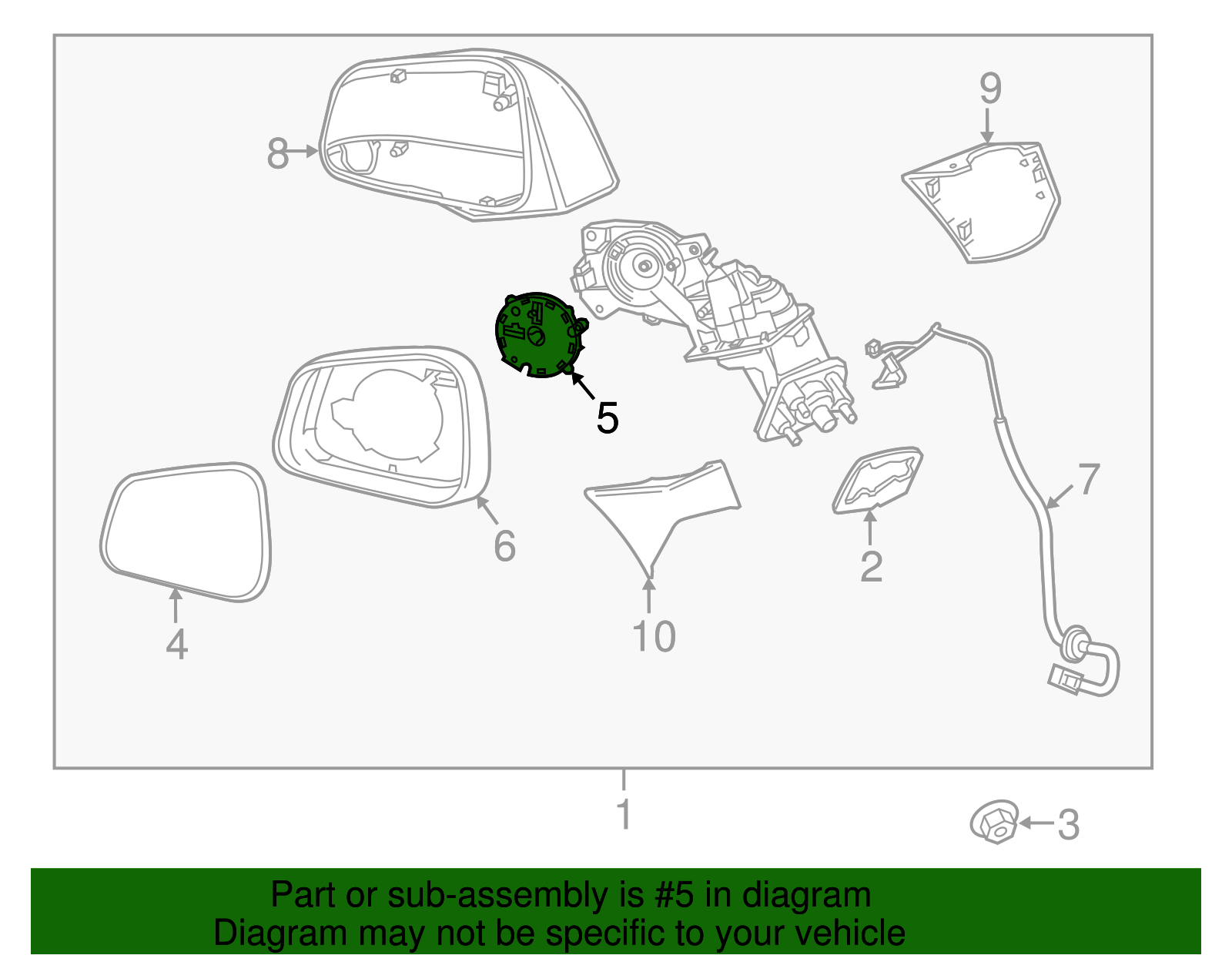 Door Mirror Actuator - GM (95183195)