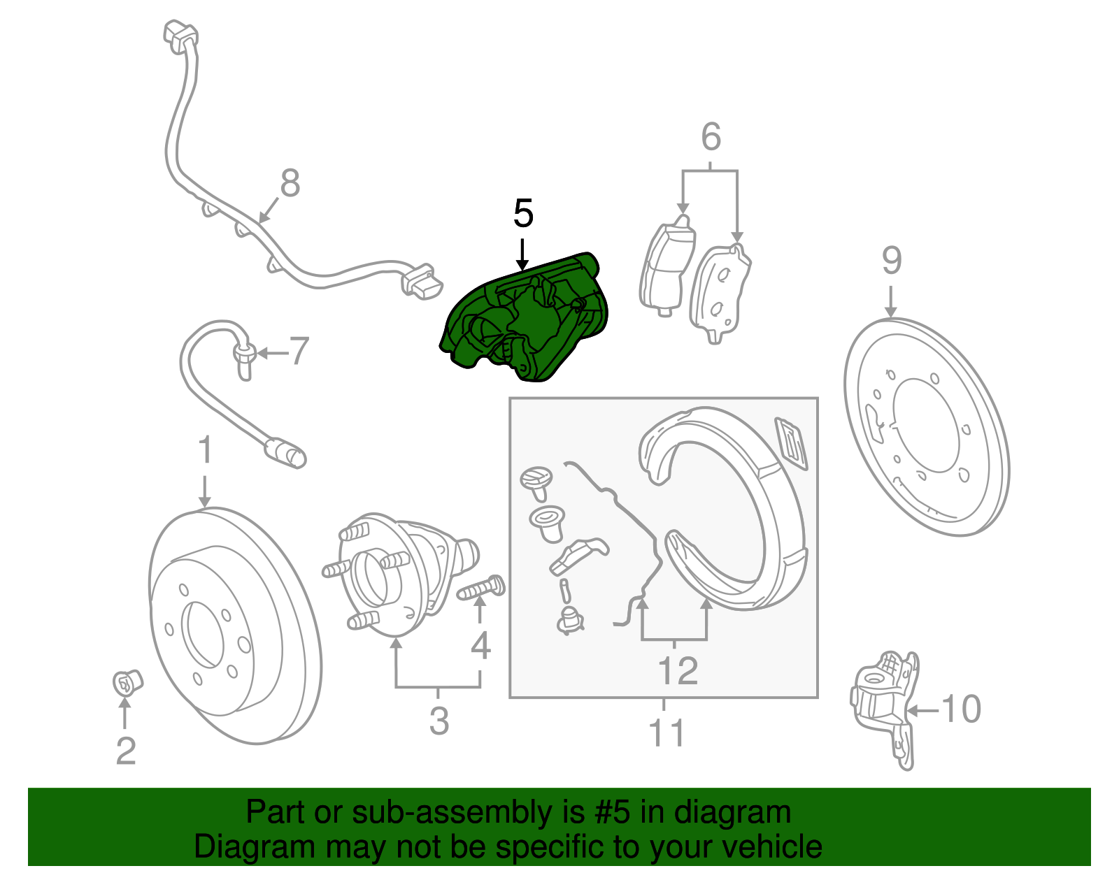 Disc Brake Caliper - GM (88965666)