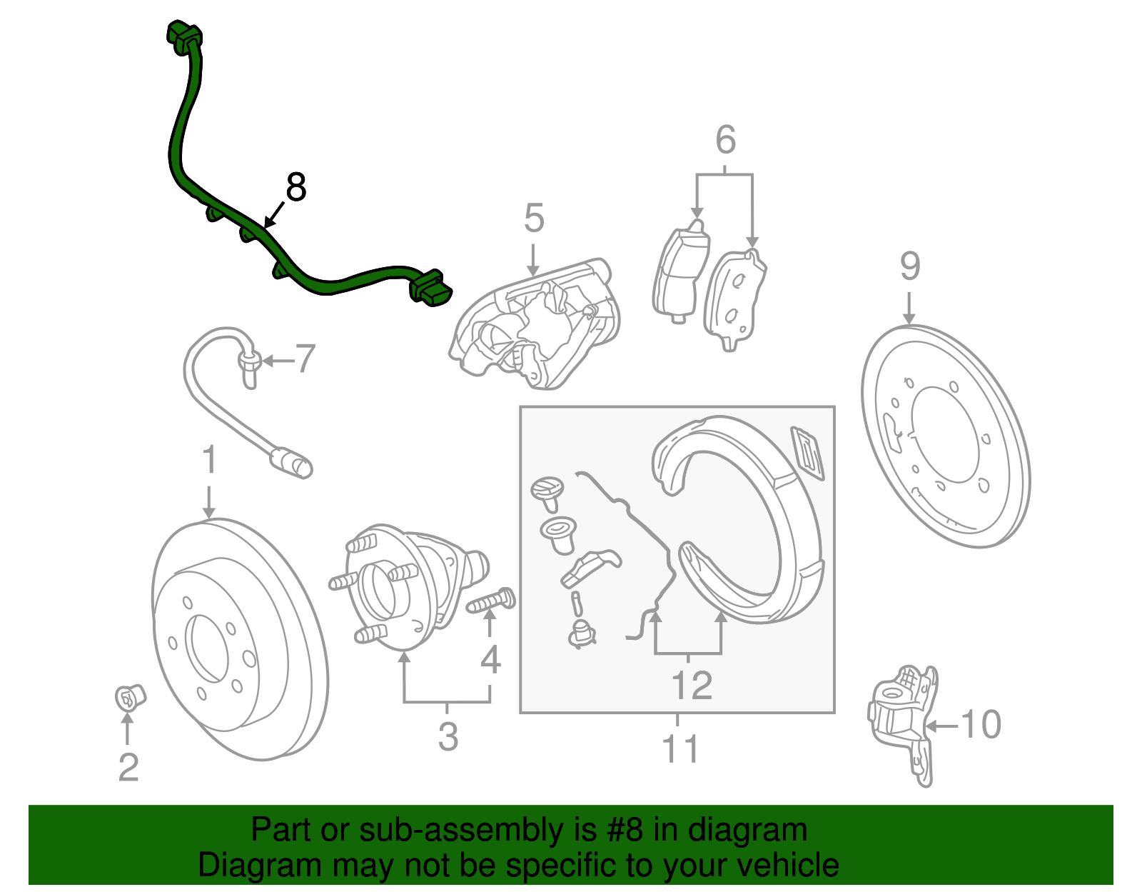 Rear Wheel Speed Sensor Wiring Harness - GM (10300460)