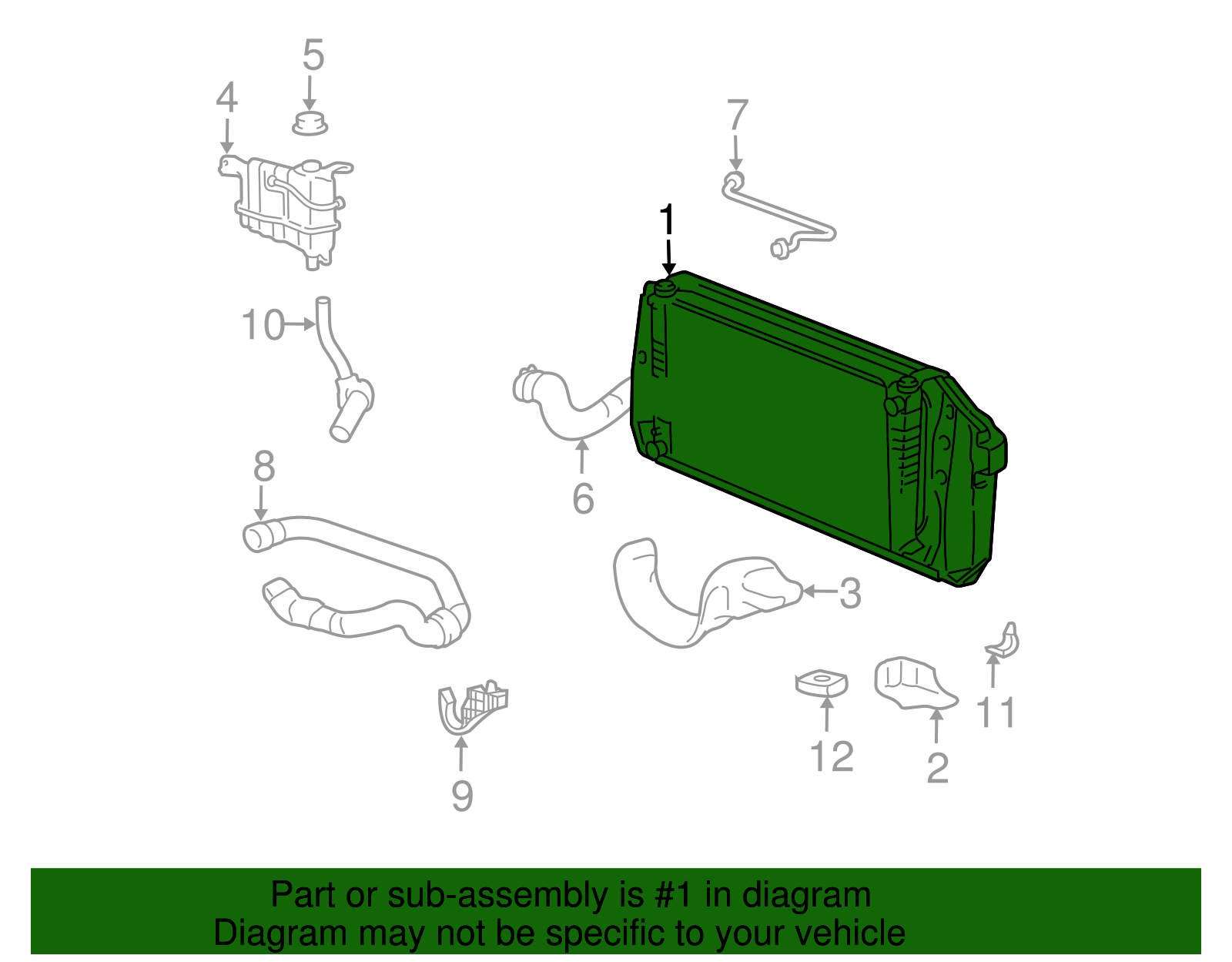 Radiator - Ford (H2MZ-8005-AC)