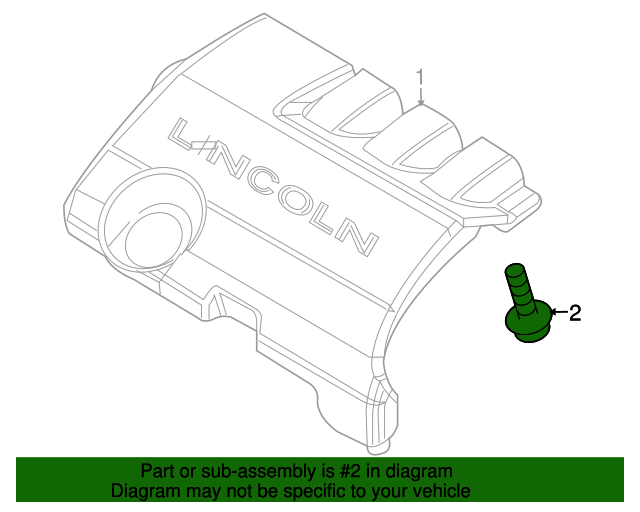 7T4Z6N958A Engine Cover Stud 20072019 Ford Ford World OEM Parts