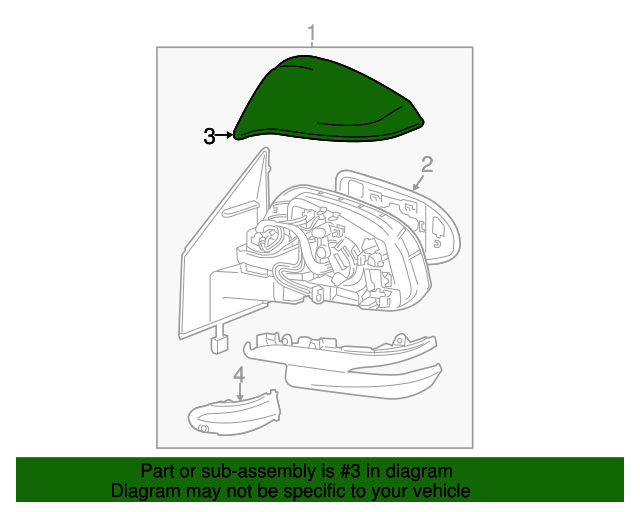 20162018 Toyota RAV4 Mirror Cover Left Super White 879450R100A0