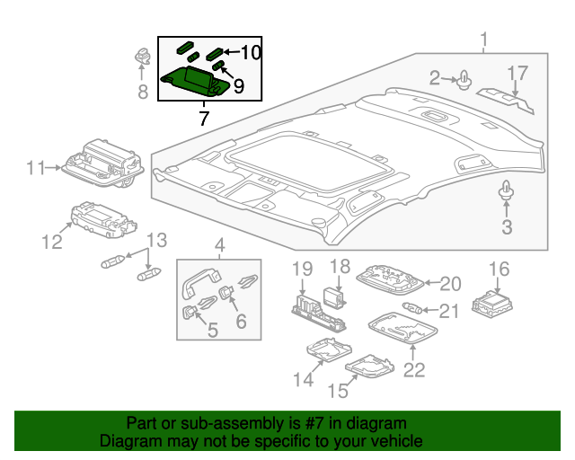 20132015 Honda Accord SunVisor Assembly, R *YR449L* (Mirror