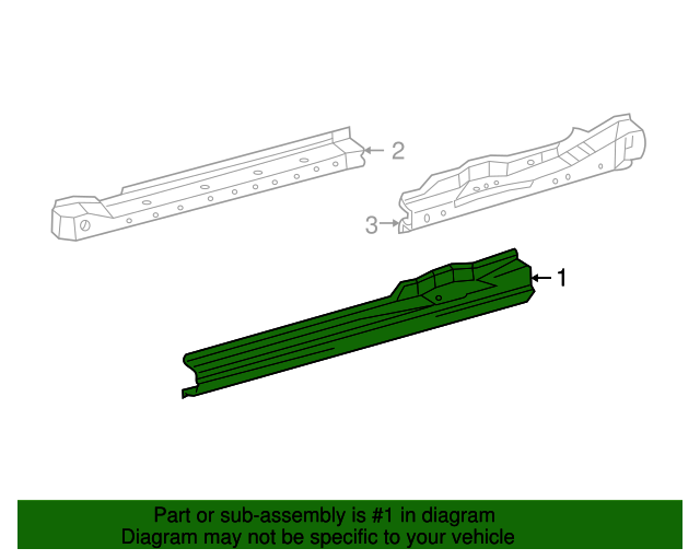 20002006 Toyota Tundra Rocker Panel 614110C010 Toyota Parts Center