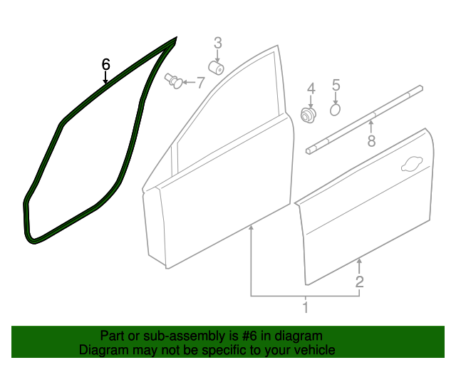 20192022 Nissan Door WeatherStrip 808303NF0B Nissan Parts Store