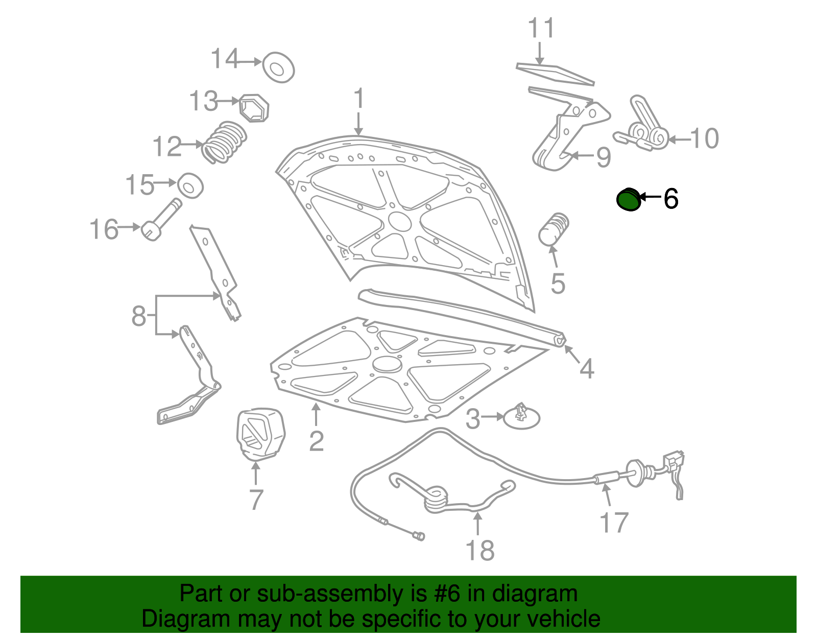 Hood Stop Bumper - Buick (90355366)