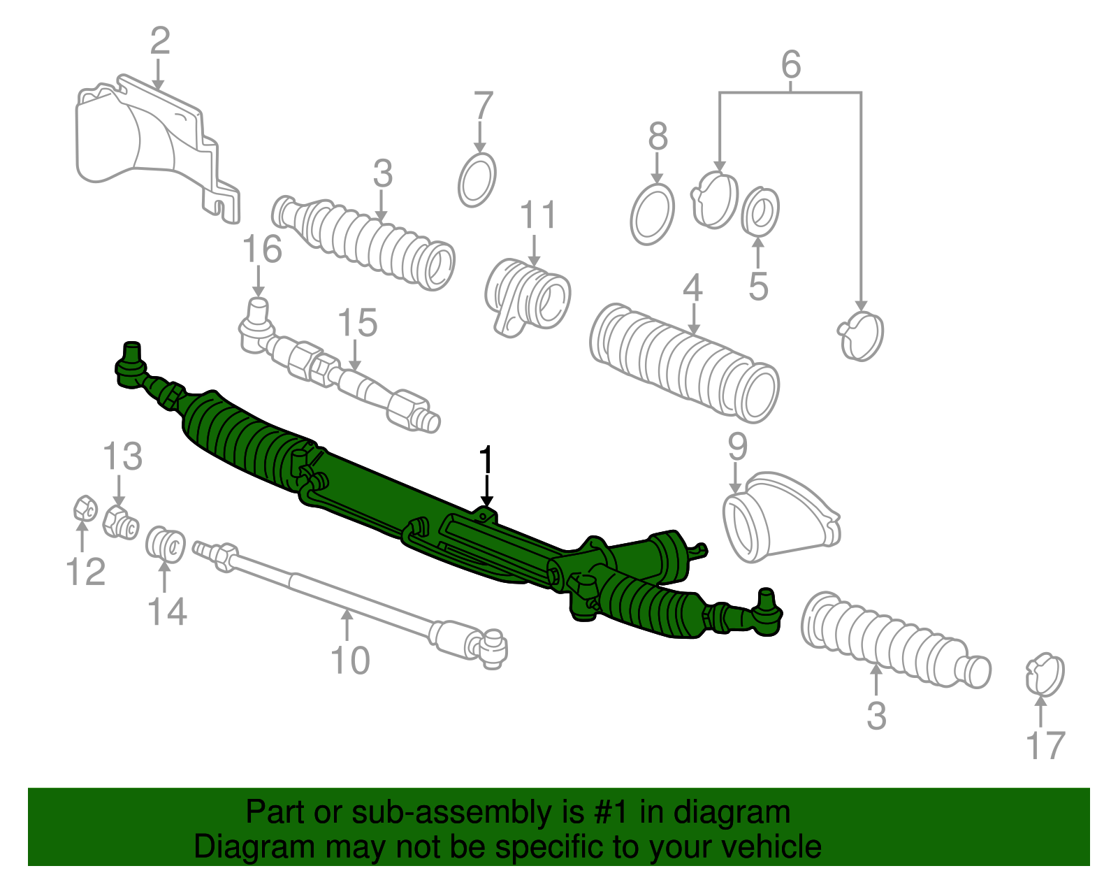 Gear Assembly - Volkswagen (8D1-422-052-BX)