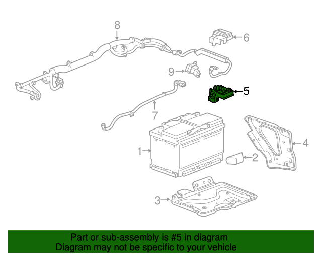 20152020 GM Battery Distribution Fuse Block 23239735