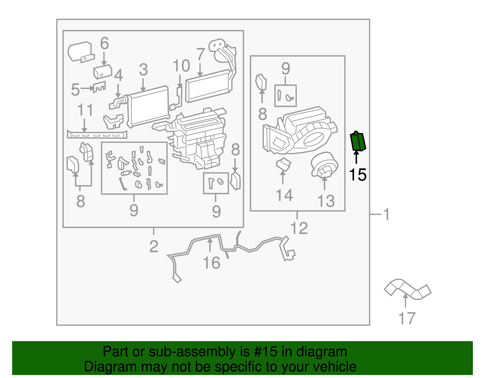 Heater and Air Conditioning Control - GM (92259247)