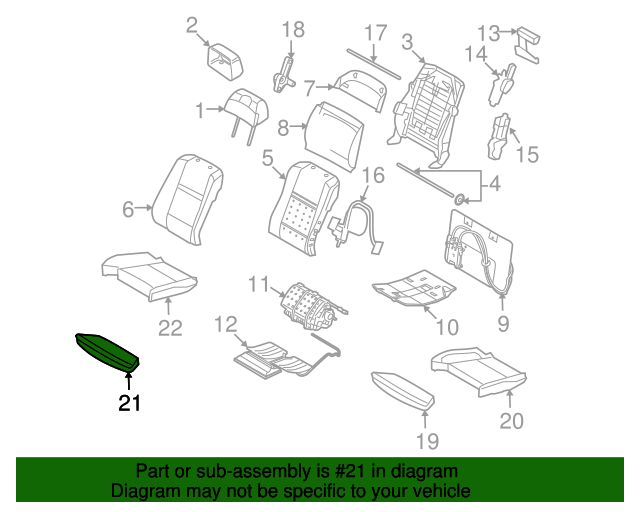 Genuine BMW 52107254795 Lumbar Support FREE Shipping on Most Orders 499+ OEMG