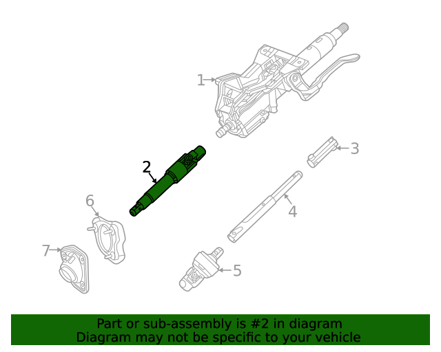 20202023 Cadillac Upper Intermediate Steering Shaft 23417149