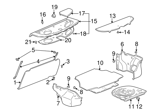 Interior Trim - Rear Body for 2002 Toyota Echo #0