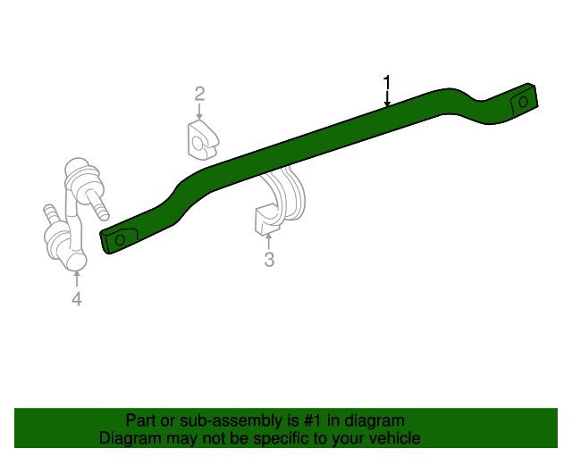19972003 Chevrolet Corvette Rear Suspension Stabilizer Shaft 10283944