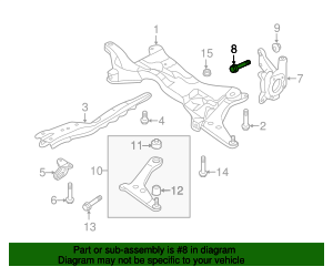 Genuine OEM Knuckle Bolt Part# MU140067 Fits 2008-2021 Mitsubishi: Up ...