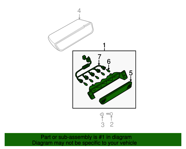 20012004 Nissan Pathfinder 20012004 Nissan Pathfinder Third 3rd Brake Stop Light Lamp OEM NEW
