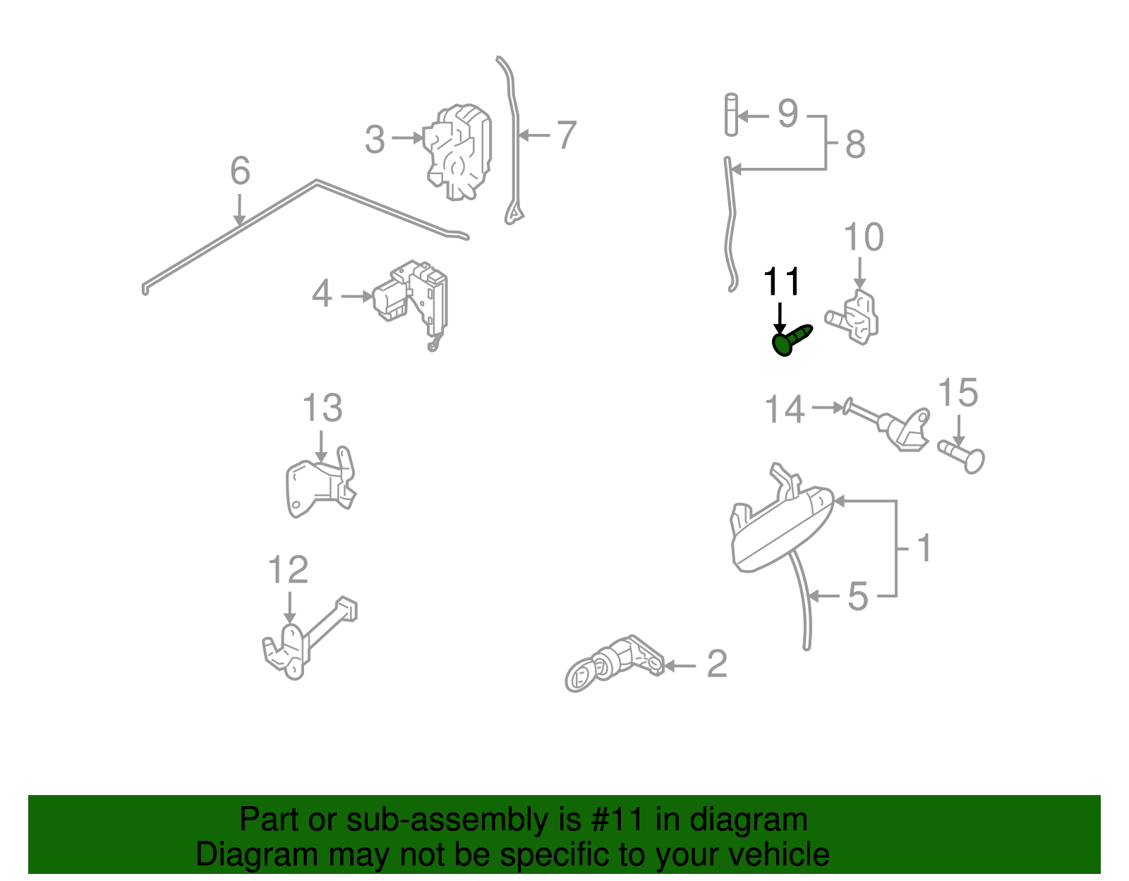 Door Latch Striker Bolt - GM (94501688)