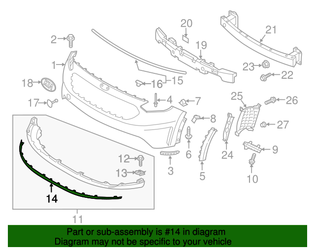 86591-G5000 - Lower Deflector 2017-2019 Kia Niro | Kia.Parts Store