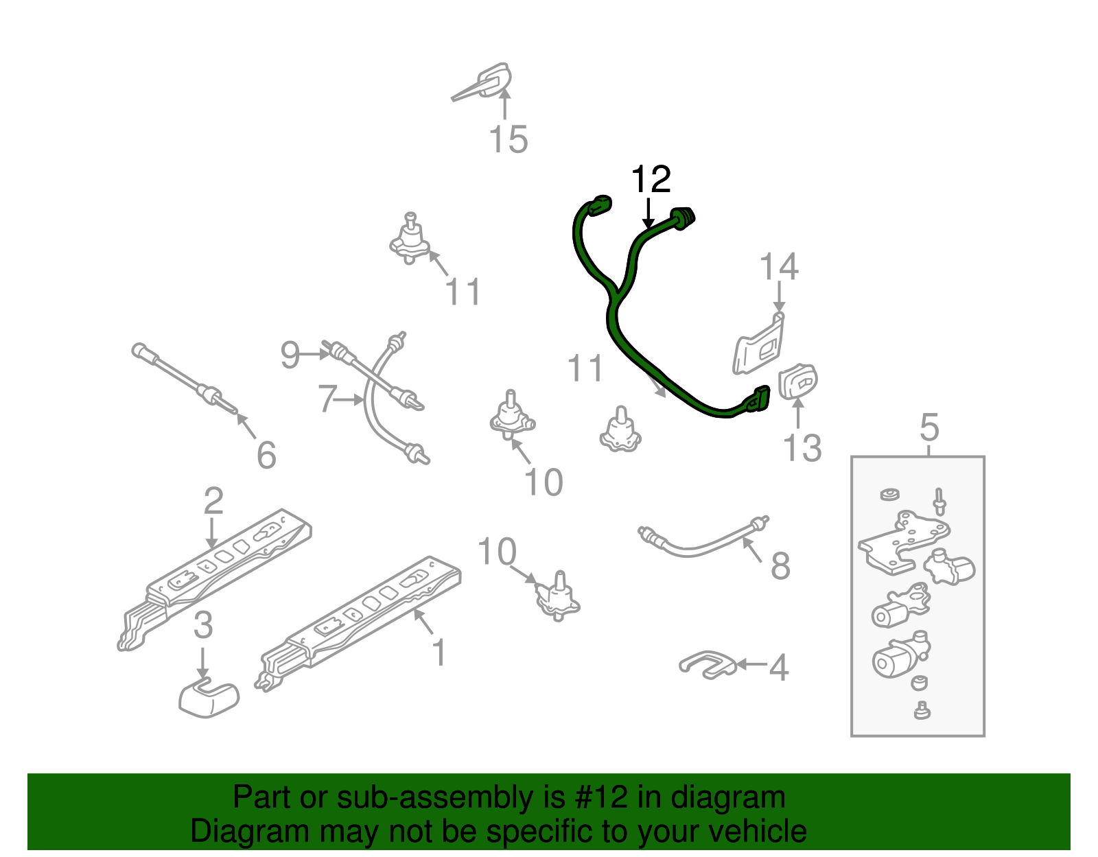 Harness Assembly-Wrg Seat Adj 6 Way - GM (12163360)
