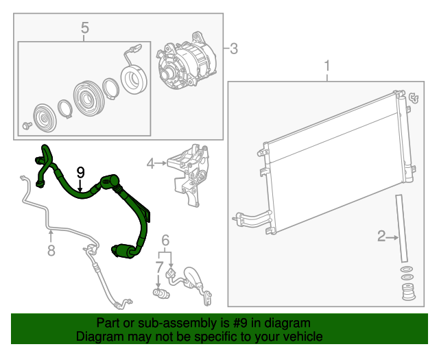 84459869 GM Air Conditioning Compressor Hose Assembly GM Parts Store