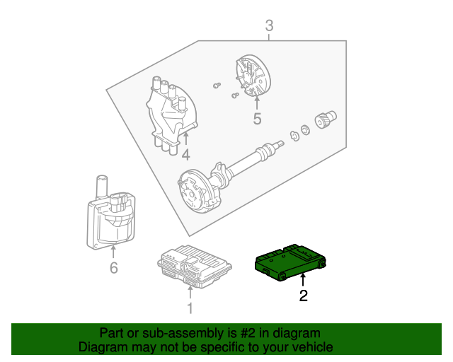 19962002 GM Powertrain Control Module, Remanufactured 16216588 GM