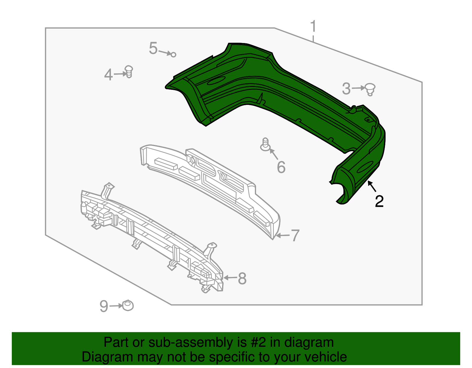 Rear Bumper Cover - GM (96543143)