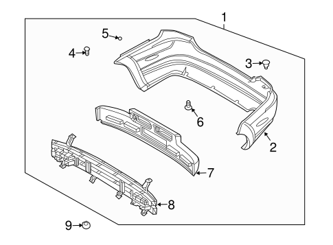 Bumper & Components - Rear for 2005 Chevrolet Aveo #0