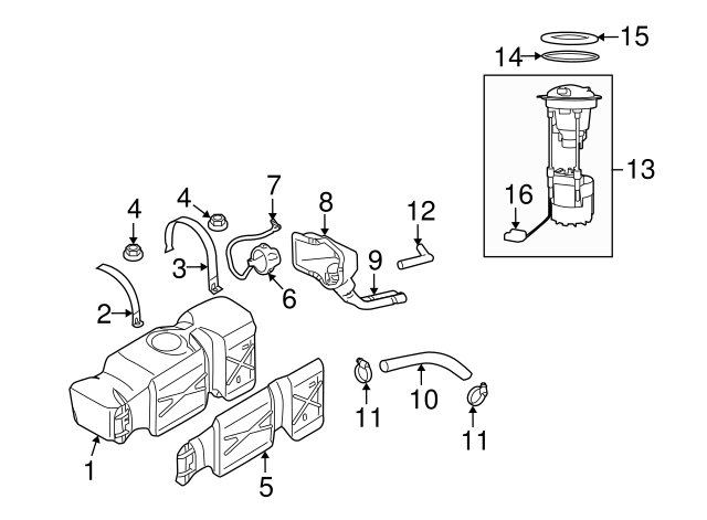 L Mopar 5145571AA Fuel Pump Module Assembly-VIN