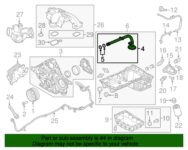 20202022 Ford Engine Oil Pump Pickup Tube lc3z6622a