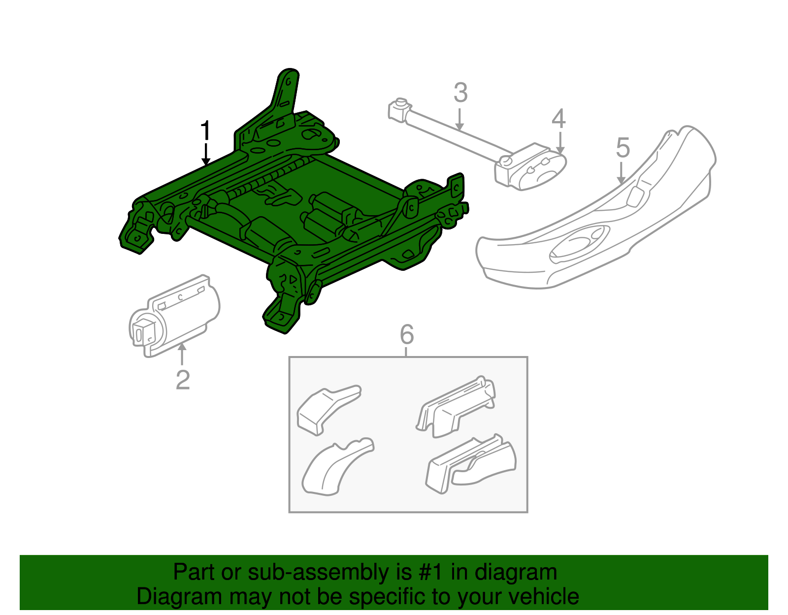 Track Assembly - Ford (YF1Z-5461710-AA)