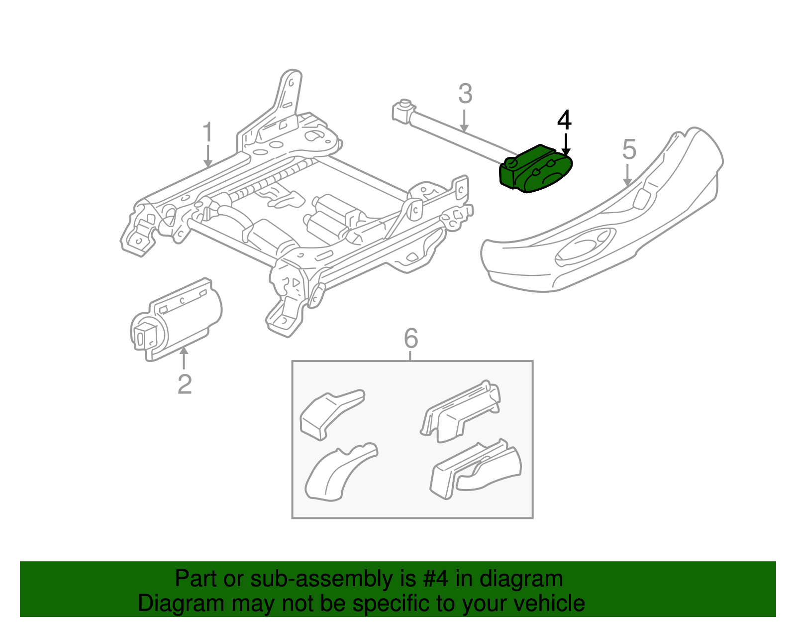 Seat Adjustment Knob - Ford (YF1Z-14711-AAA)