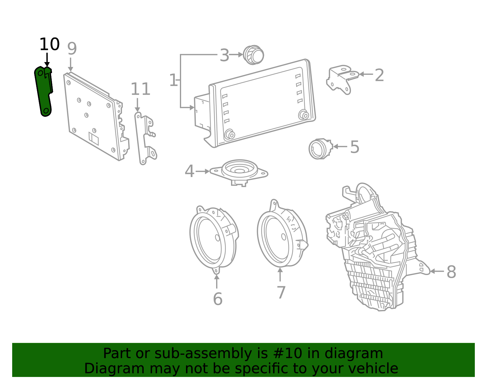 Amplifier Front Bracket - Toyota (86285-42040)