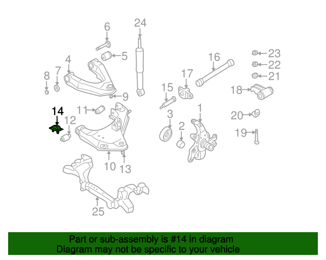 19862004 Nissan Suspension Control Arm Bumper 5405050W0A