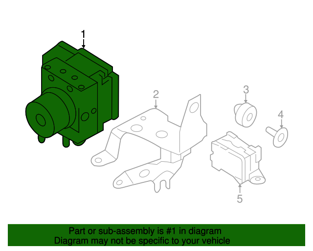 20092013 Nissan Murano Actuator Ecu Assembly Anti Skid 476601SW0B
