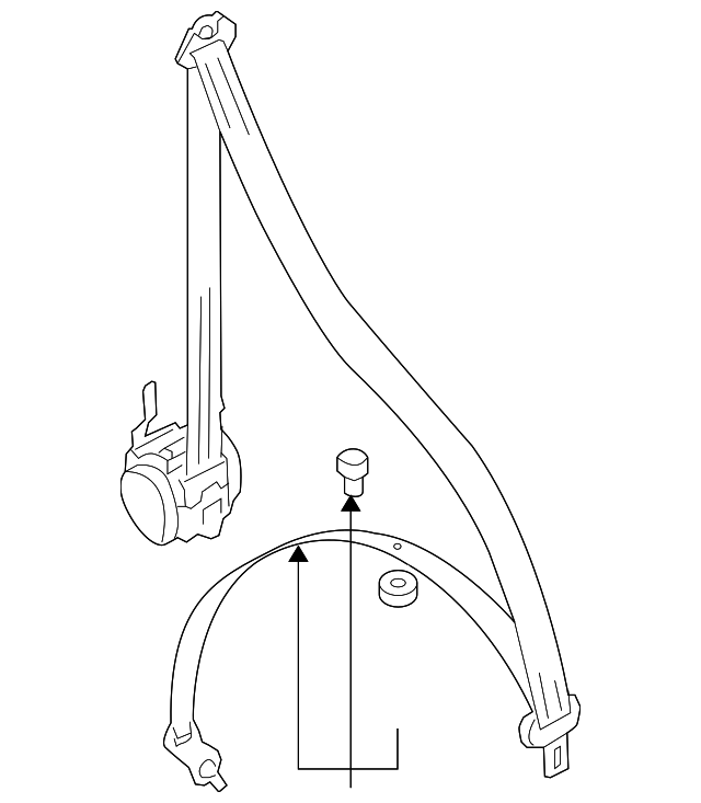 Seat Belt Assembly 3D1-857-705-AA-MEE