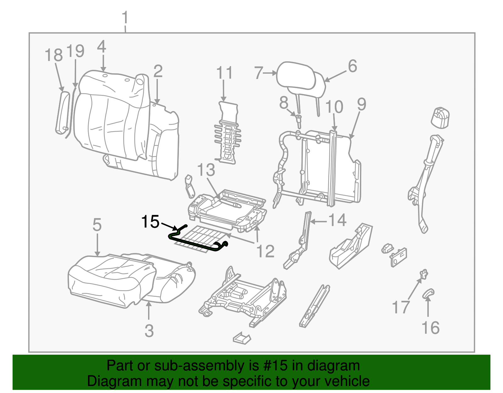 Harness, D/Seat Adjuster Wrg - GM (88940258)