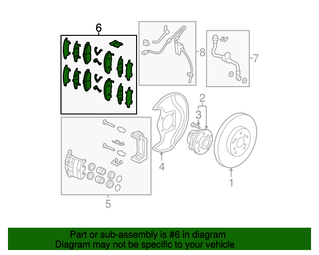Genuine OEM Honda Front Brake Pads 45022SZAA00 Boch Honda West