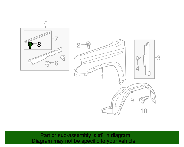 9046708108 Belt WeatherStrip Clip 19982023 Toyota OEM Genuine