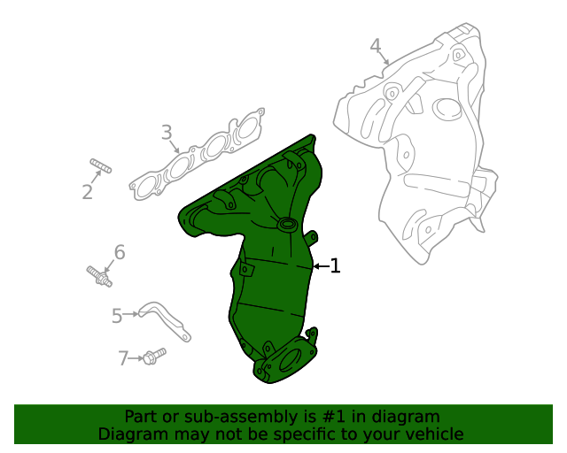 140E25RM0A Catalytic Converter With Integrated Exhaust Manifold