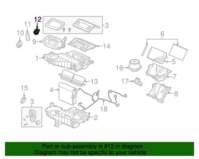 Genuine GM 22754988 Air Inlet Valve Actuator Replacement Parts